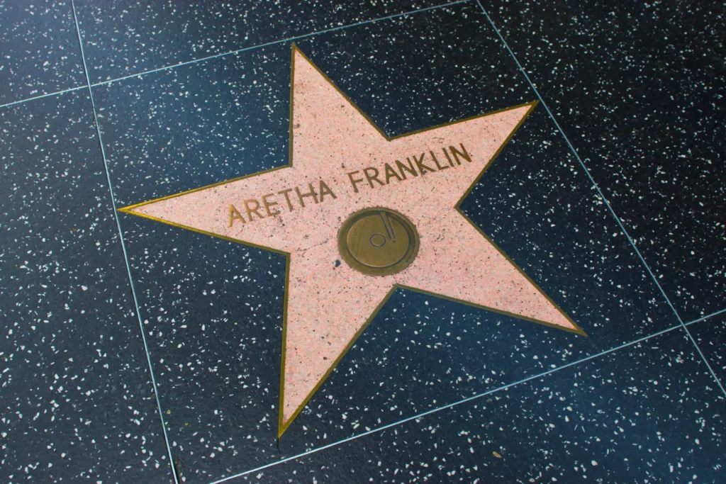 aretha franklin hollywood star