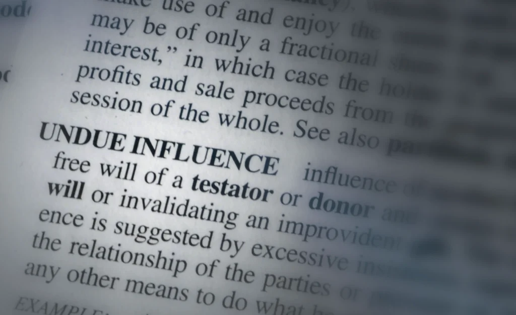 undue influence definition